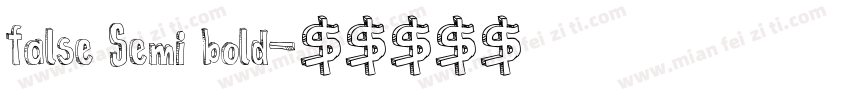 false Semi bold字体转换